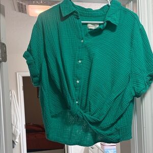 Universal Thread Teal Button-Down Shirt